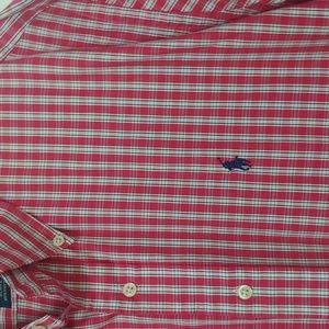 Ralph Lauren Raspberry Pink Checked Short Sleeve Blake Shirt. Size Medium